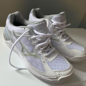 Mizuno Women's Wave Supersonic Indoor Court Shoes - White/Silver